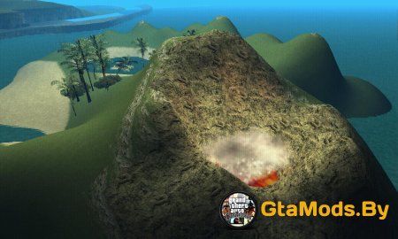 Остров с действующим вулканом для GTA SA