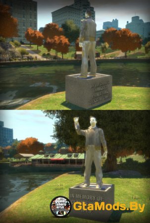 Статуя Клода Спида из GTA III для GTA IV