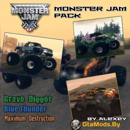 Monster Jam Trucks Pack для GTA SA
