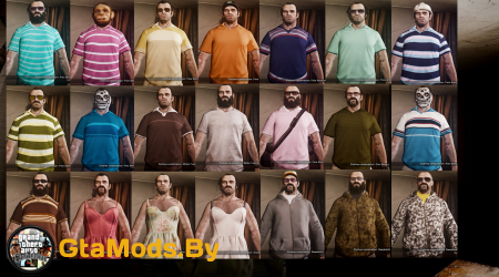 GTA V Trevor - All clothing, Outfits для GTA IV